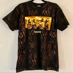 “ecuador” all over print tee / equinoccio brand / cotton size medium